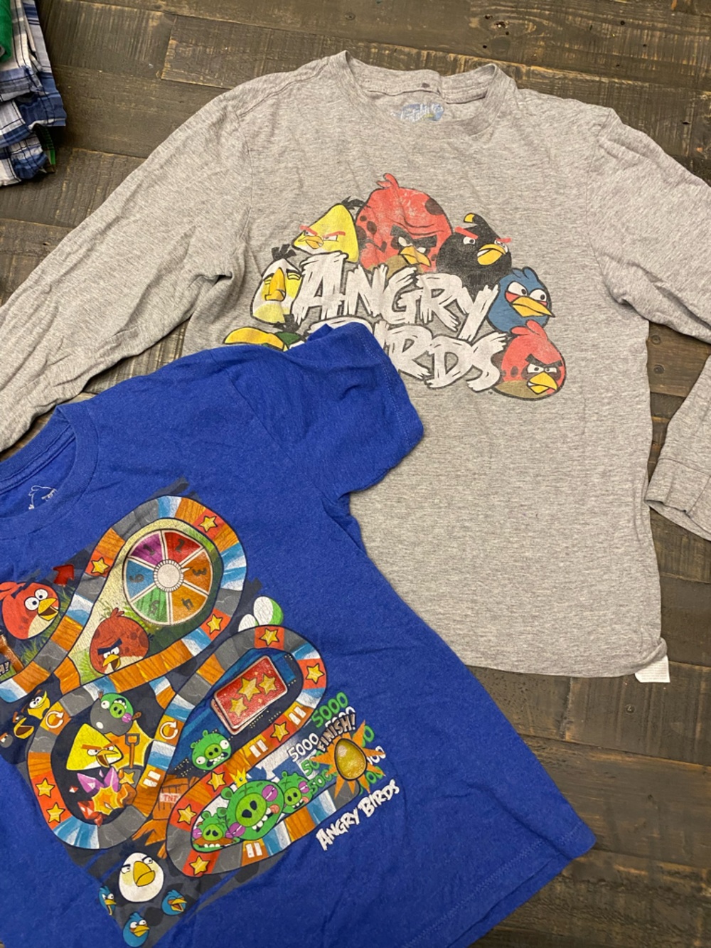 Angry Birds Graphic Tee Bundle - Blue & Gray